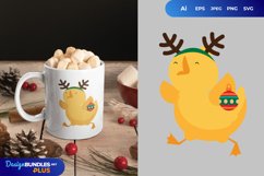Cheerful Duck Welcoming Christmas Sublimation Product Image 1