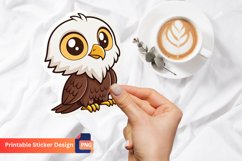 Cute Eagle Sticker, Eagle Decal, Cute Bird Sticker Product Image 1
