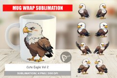 Mug Wrap Design Cute Eagle Product Image 1