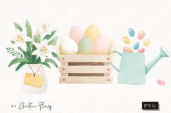 Watercolor Cute Easter Clipart | Easter PNG Product Image 1