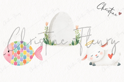 Watercolor Cute Easter Clipart | Easter PNG Product Image 3