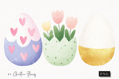 Watercolor Cute Easter Clipart | Easter PNG Product Image 1