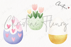 Watercolor Cute Easter Clipart | Easter PNG Product Image 3