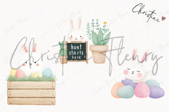 Watercolor Cute Easter Clipart | Easter PNG Product Image 3