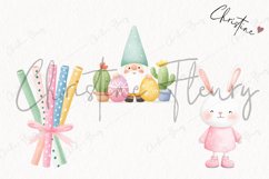 Watercolor Cute Easter Clipart | Easter PNG Product Image 3