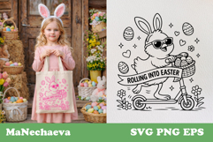 Cute Easter Animals SVG Bundle | Easter Tote Bag Sublimation Product Image 4