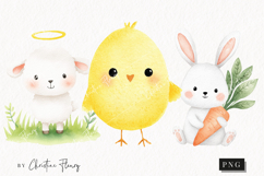 Watercolor Cute Easter Clipart | Easter PNG Product Image 1