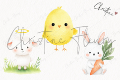 Watercolor Cute Easter Clipart | Easter PNG Product Image 3