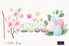 Watercolor Cute Easter Clipart | Easter PNG Product Image 1
