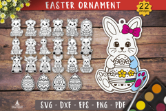 Cute Easter Animal Ornament Bundle SVG Painting Toy