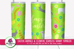 cute easter animals skinny tumbler sublimation design