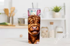 Highland Cow Tumbler Wrap PNG Product Image 2