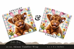 Highland Cow Tumbler Wrap PNG Product Image 3