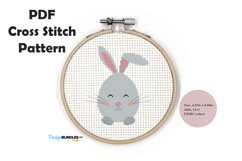 Cute Easter Bunny Cross Stitch Pattern PDF File Product Image 1