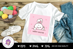Cute bunny clipart rabbit kawaii animals easter sublimation Product Image 2