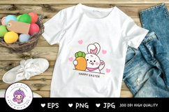 Bunny clipart rabbit carrot kawaii animal easter sublimation Product Image 2
