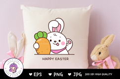 Bunny clipart rabbit carrot kawaii animal easter sublimation Product Image 3
