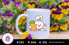Bunny clipart rabbit carrot kawaii animal easter sublimation Product Image 4