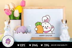 Bunny clipart rabbit carrot kawaii animal easter sublimation Product Image 5