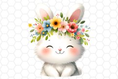 Cute Easter Bunny Watercolor Clipart Easter PNG Design