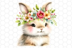 Cute Easter Bunny Watercolor Clipart Easter PNG Design