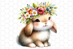 Cute Easter Bunny Watercolor Clipart Easter PNG Design