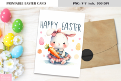 Cute Watercolor Animal |Happy Easter Card|Printable Card Product Image 3