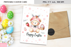 Cute Watercolor Animal |Happy Easter Card|Printable Card Product Image 2