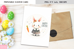 Cute Watercolor Animal |Happy Easter Card|Printable Card Product Image 1