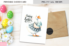Cute Watercolor Animal |Happy Easter Card|Printable Card Product Image 1