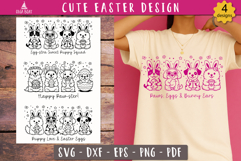 Cute Easter Dog SVG design Funny Easter puppy