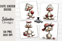Cute Easter Ducks Clipart Product Image 1