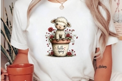 Cute spring lamb clipart Product Image 2