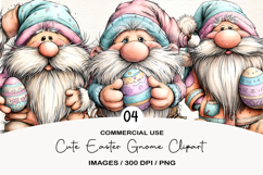 Cute Easter Gnome Clipart Product Image 1