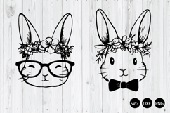 Cute Easter Bunny SVG, Rabbit SVG, Easter Day SVG Product Image 1