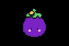 Cute eggplant character illustration pixel art design Product Image 2