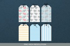 Cute Elephant Patterned Shaped Tag Product Image 1