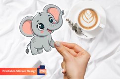 Cute Elephant Sticker, Cute Animal Sticker, Elephant Decals Product Image 1