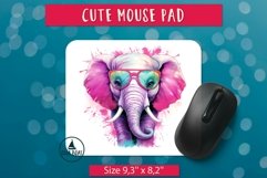 Cute elephant watercolor  Mouse pad sublimation design