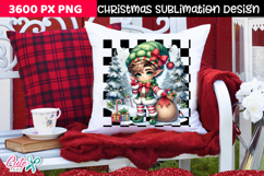 Cute Elf  Christmas Sublimation Design