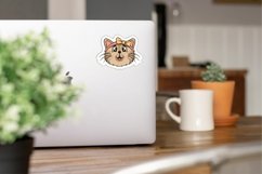 Cute Cat Faces Cartoons, Cat Stickers, printable stickers