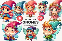 Cute Fairytale Gnomes. Tshirt, PNG. Product Image 1