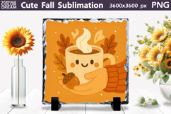 Cute Autumn Coffee print | Cozy Fall Sublimation Product Image 1
