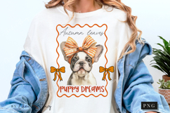 Cute Fall Puppy Dreams PNG Product Image 4