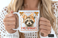 Cute Fall Fall Bandit Raccoon PNG Product Image 2