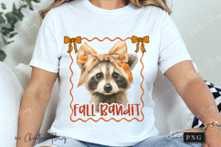 Cute Fall Fall Bandit Raccoon PNG Product Image 3