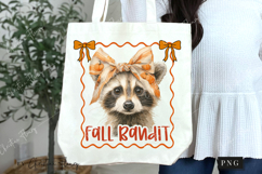 Cute Fall Fall Bandit Raccoon PNG Product Image 5