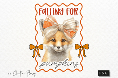 Cute Fall Falling For Pumpkins PNG Product Image 1