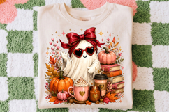 Cute Fall Ghost Png, Coquette Halloween Design Product Image 2