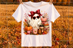 Cute Fall Ghost Png, Coquette Halloween Design Product Image 3